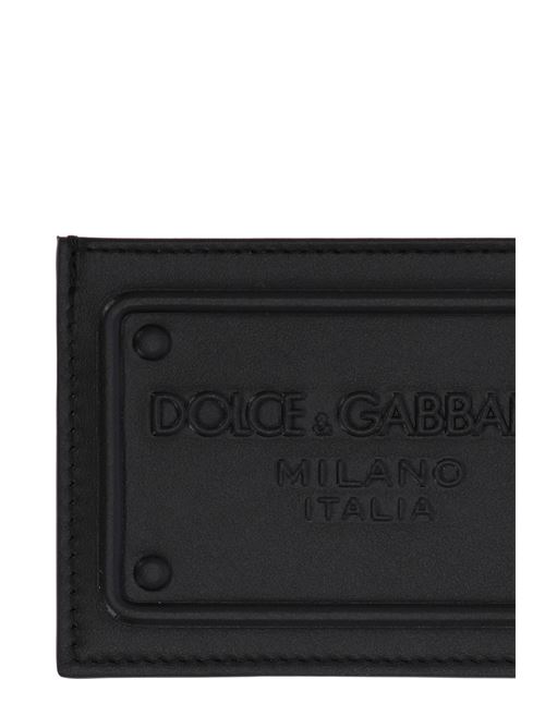 Portacarte nero con logo DOLCE&GABBANA | BP3239AG21880999